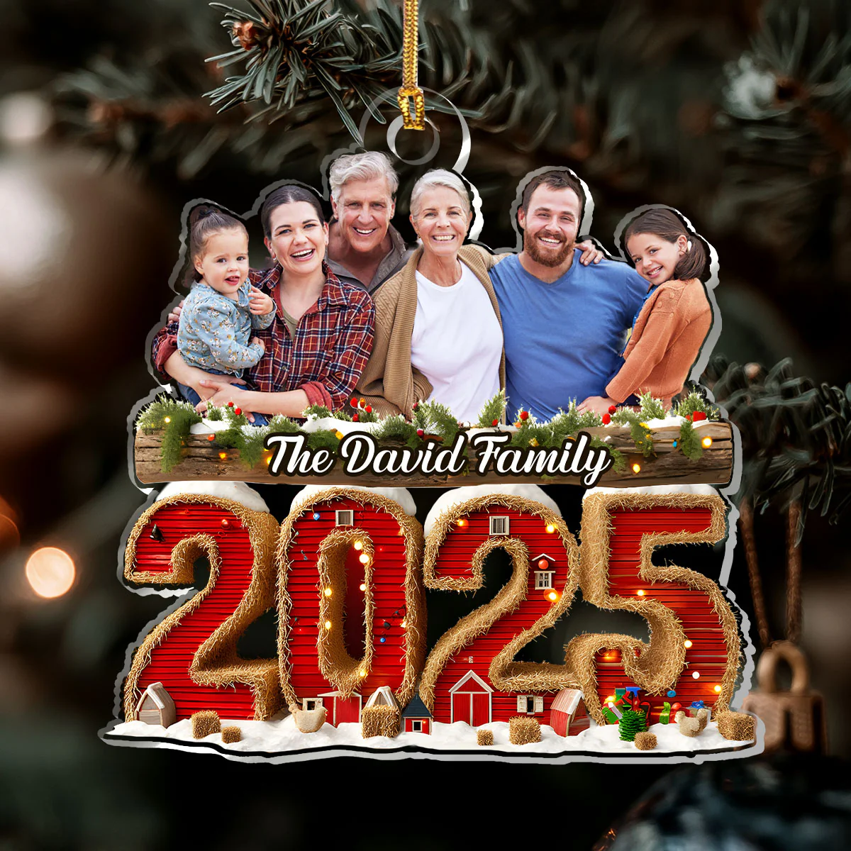 Custom Photo  - Personalized 1-Layer Acrylic Ornament - Image 6