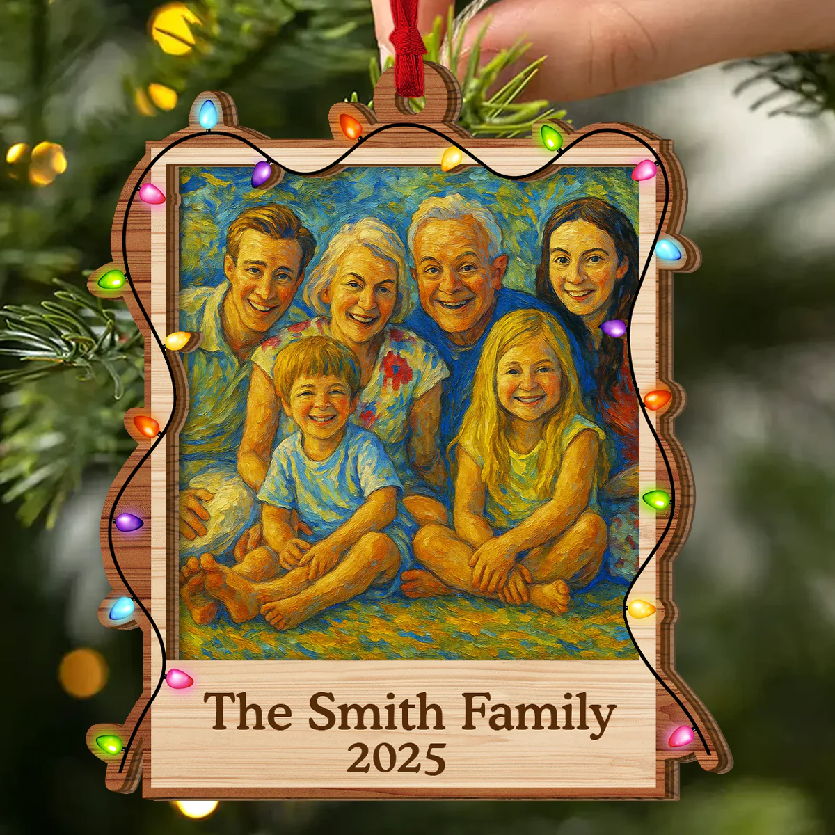 Custom Photo  - Personalized 2-Layered Wooden Ornament - Image 2