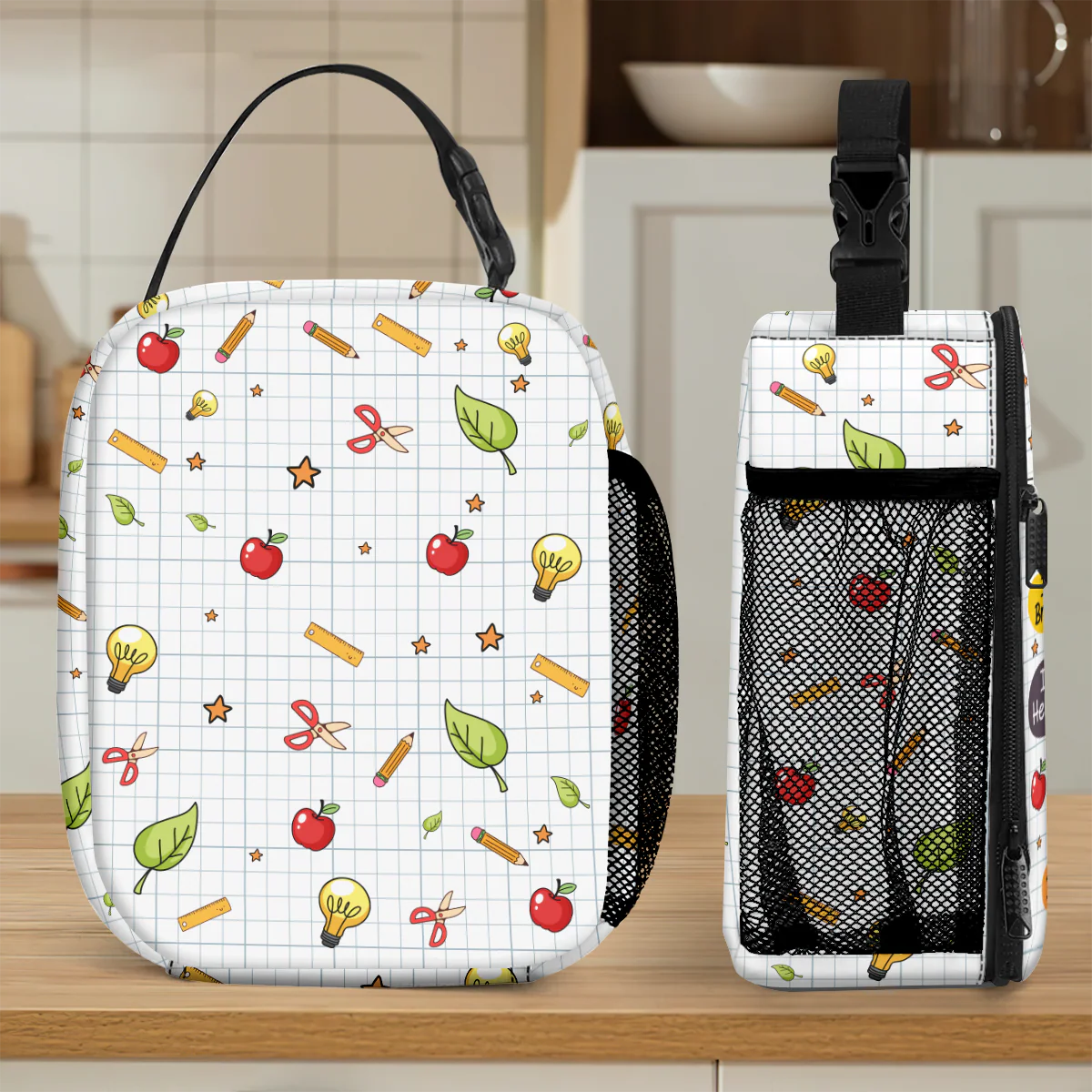 Cute Back To School Kid Affirmations - Personalized Lunch Bag - Image 3