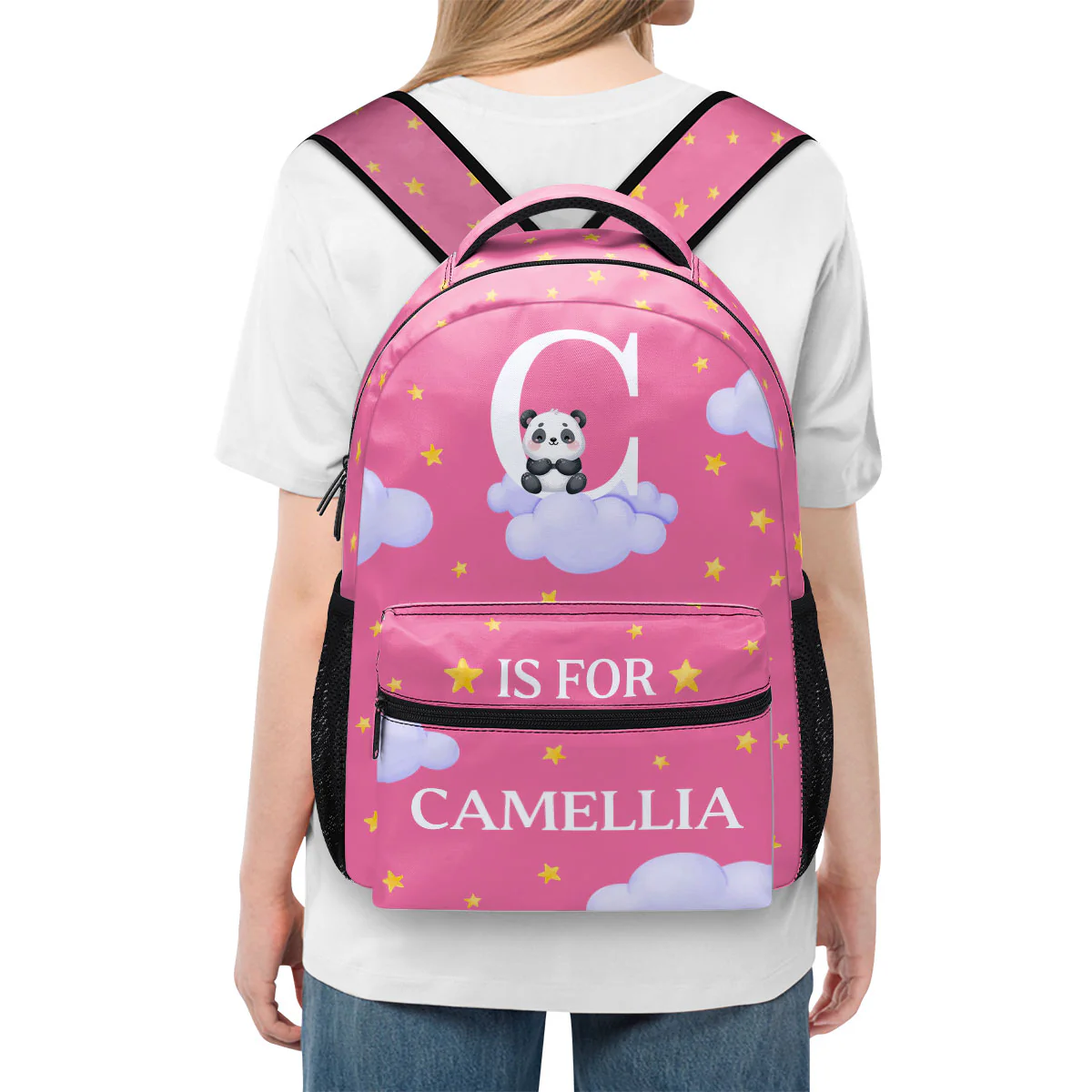 Cute Forest Animal Initial Name - Personalized Backpack - Image 4