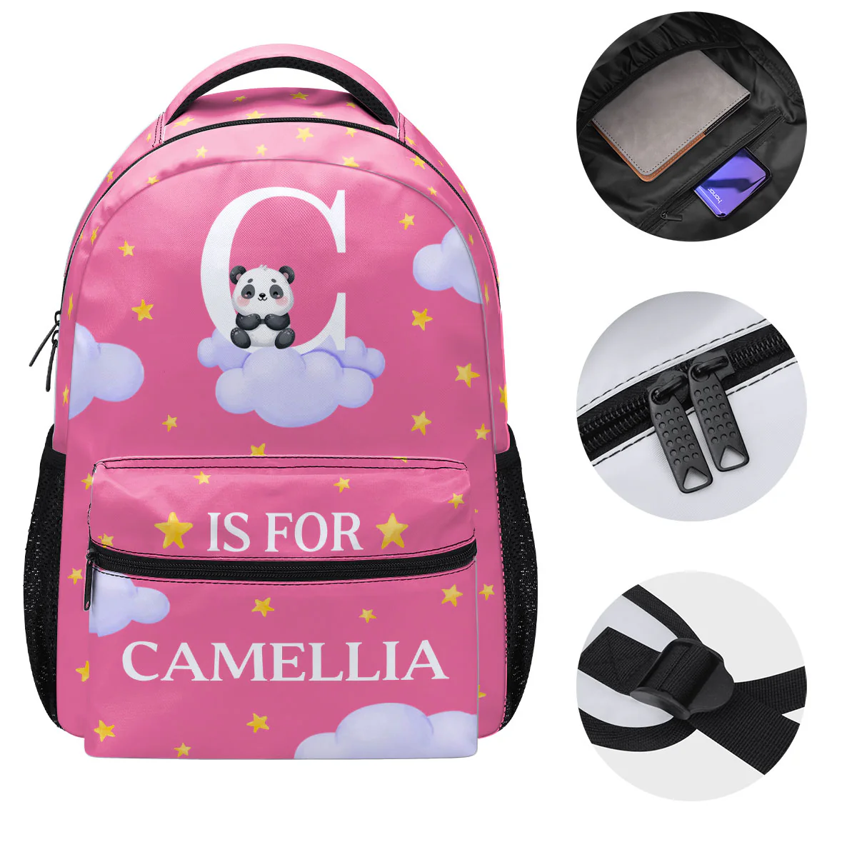 Cute Forest Animal Initial Name - Personalized Backpack - Image 7