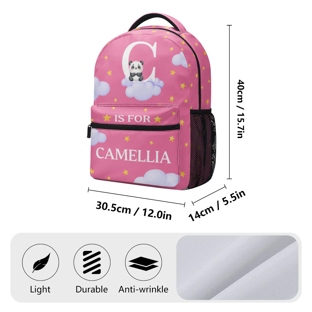 Cute Forest Animal Initial Name - Personalized Backpack - Image 8