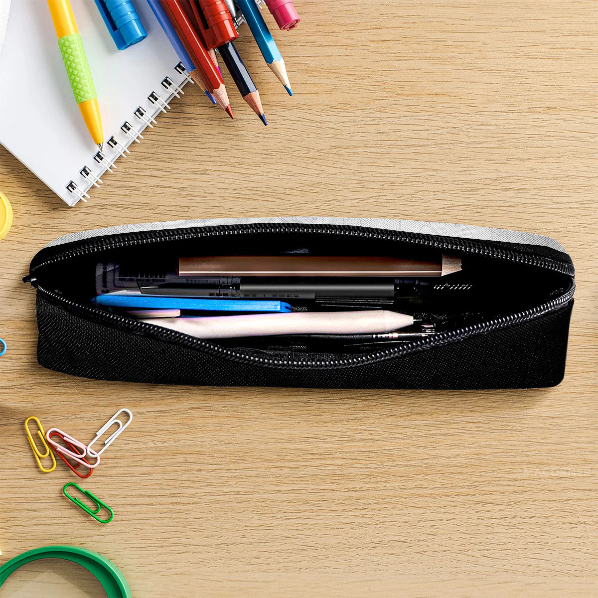 Cute Initial Name And Kid Affirmations - Personalized Pencil Case - Image 4
