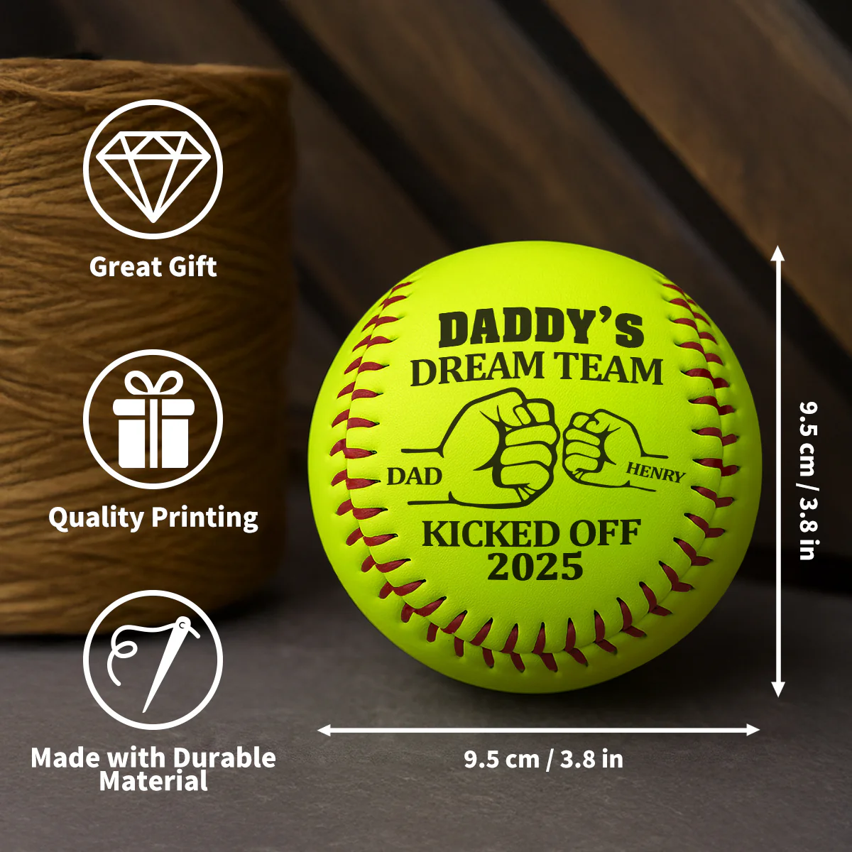 Daddy’s Dream Team - Personalized Softball - Image 5