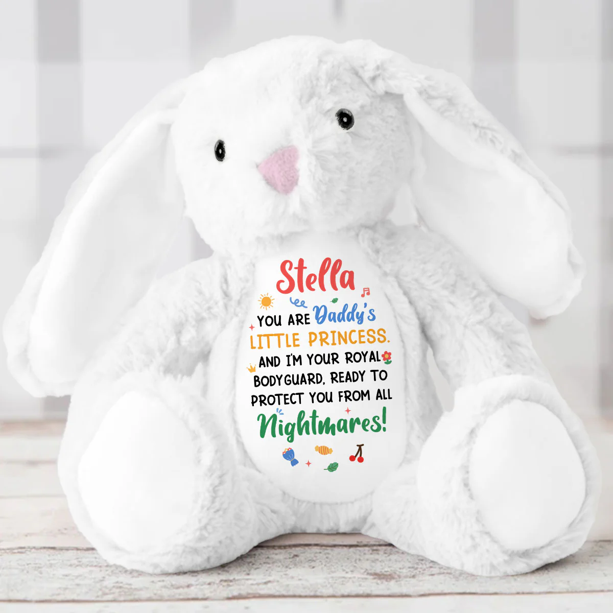 Daddy's Little Princess - Personalized Stuffed Bunny - Image 5