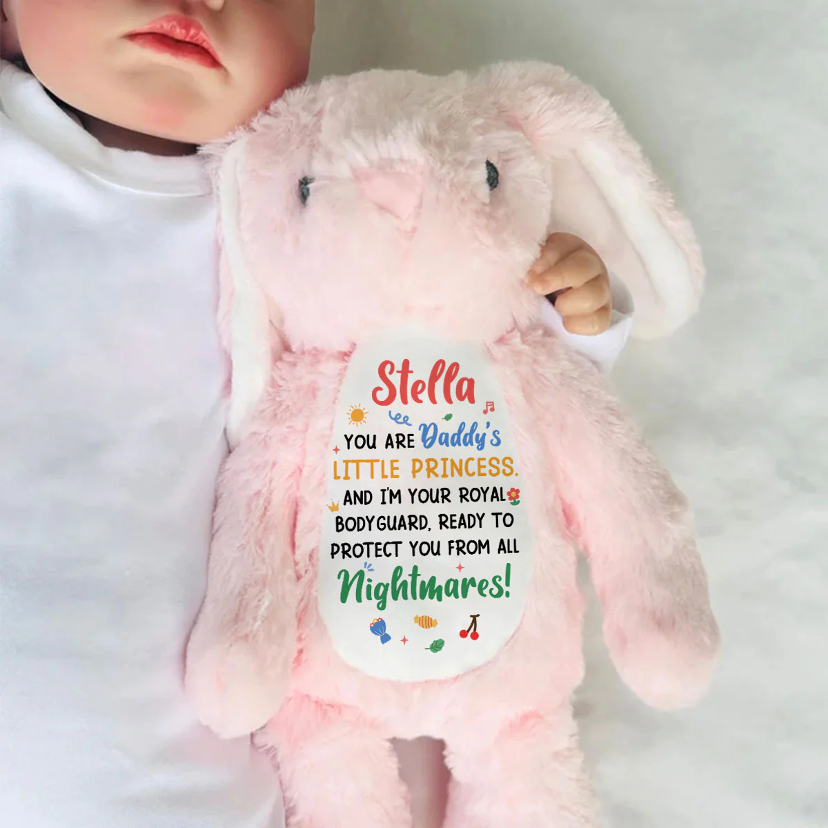 Daddy's Little Princess - Personalized Stuffed Bunny - Image 6