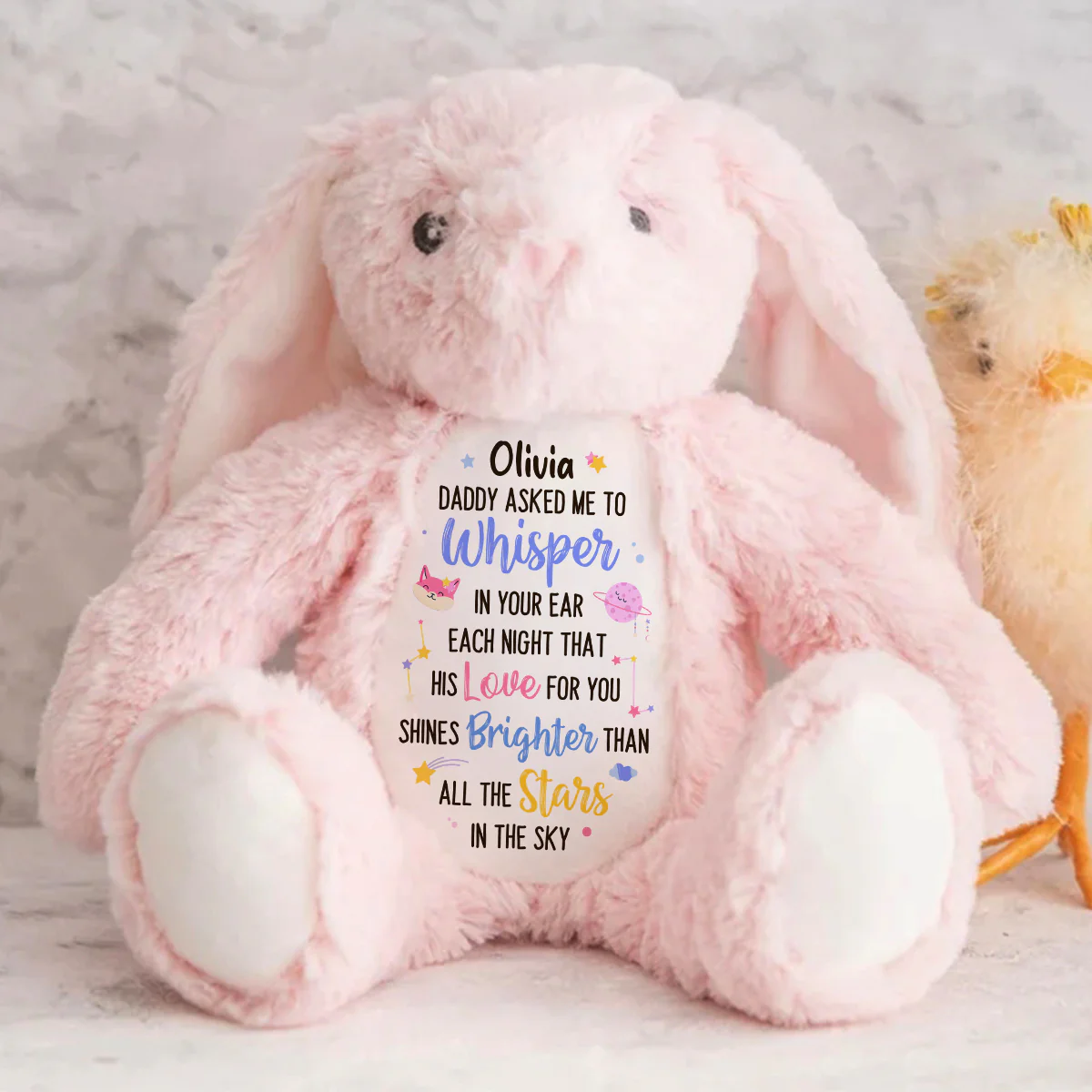 Daddy's Love - Personalized Stuffed Bunny - Image 7