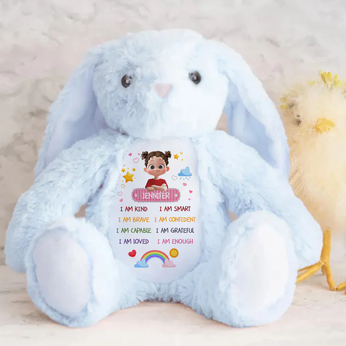 Daily Affirmation - Personalized Stuffed Bunny - Image 4