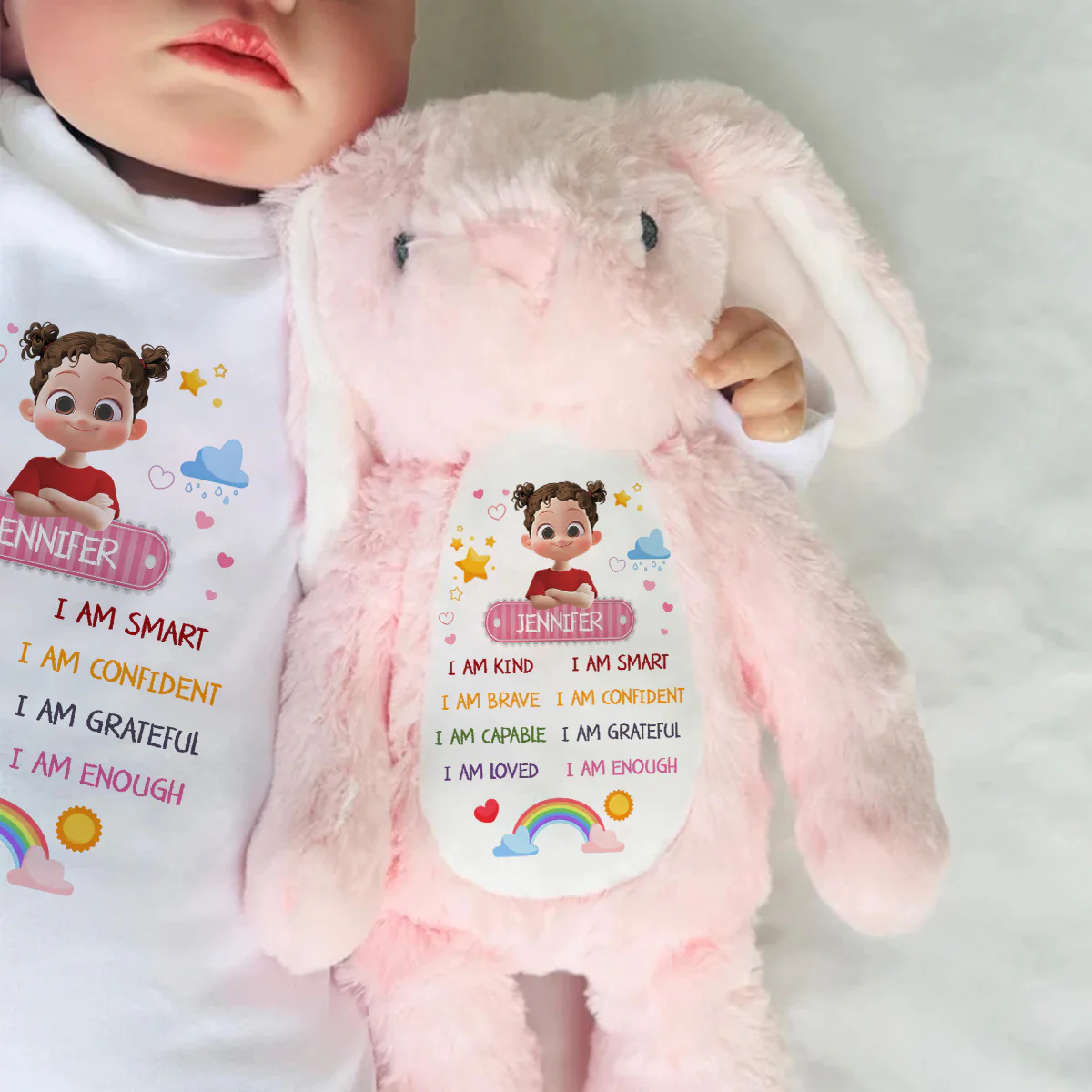 Daily Affirmation - Personalized Stuffed Bunny - Image 6