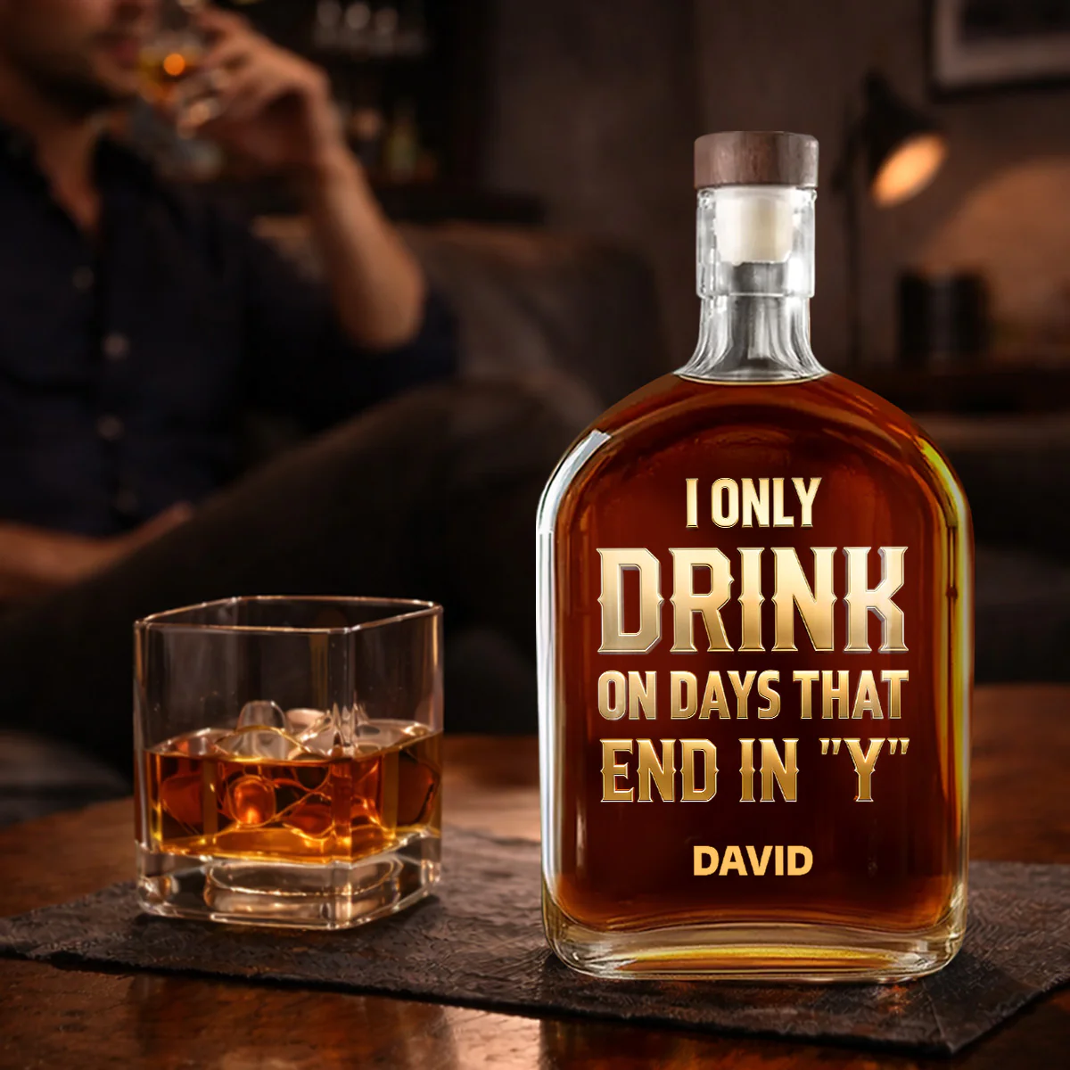 Daily Drinker Or Not - Personalized Whiskey Bottle - Image 6