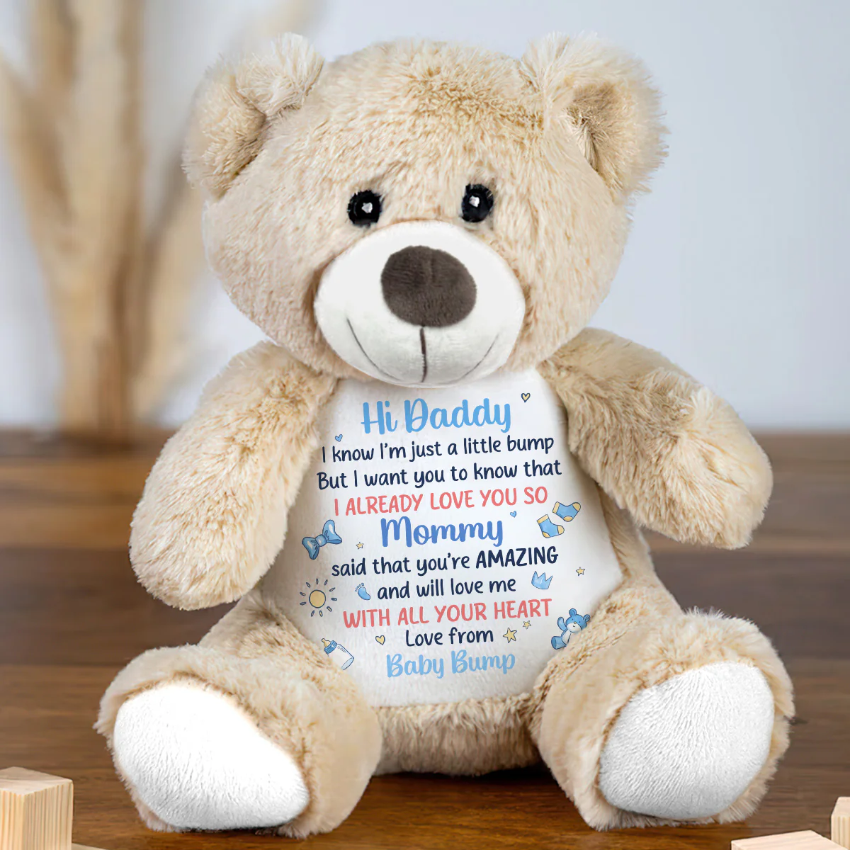 Dear Daddy I Love You - Personalized Teddy Bear
