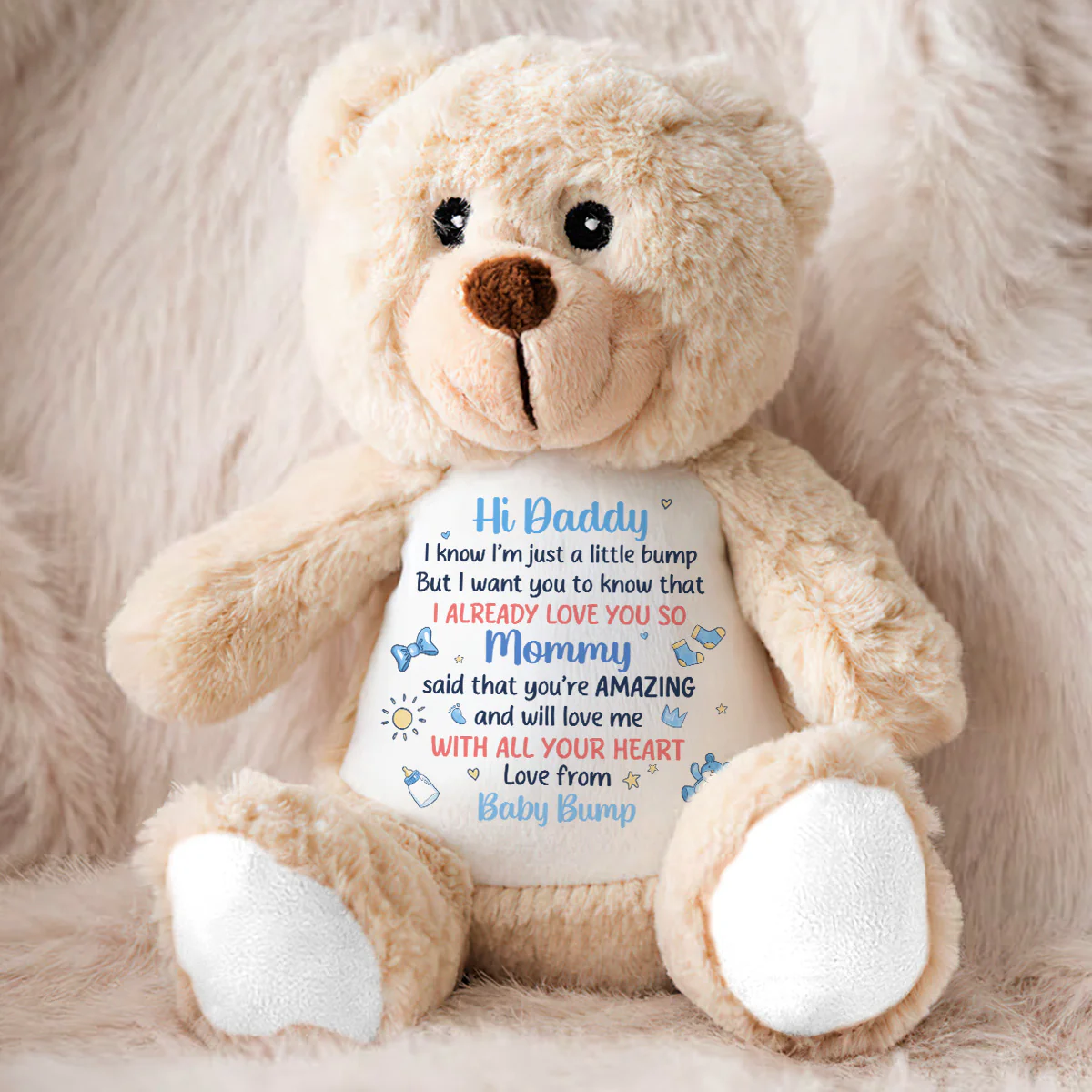 Dear Daddy I Love You - Personalized Teddy Bear - Image 6