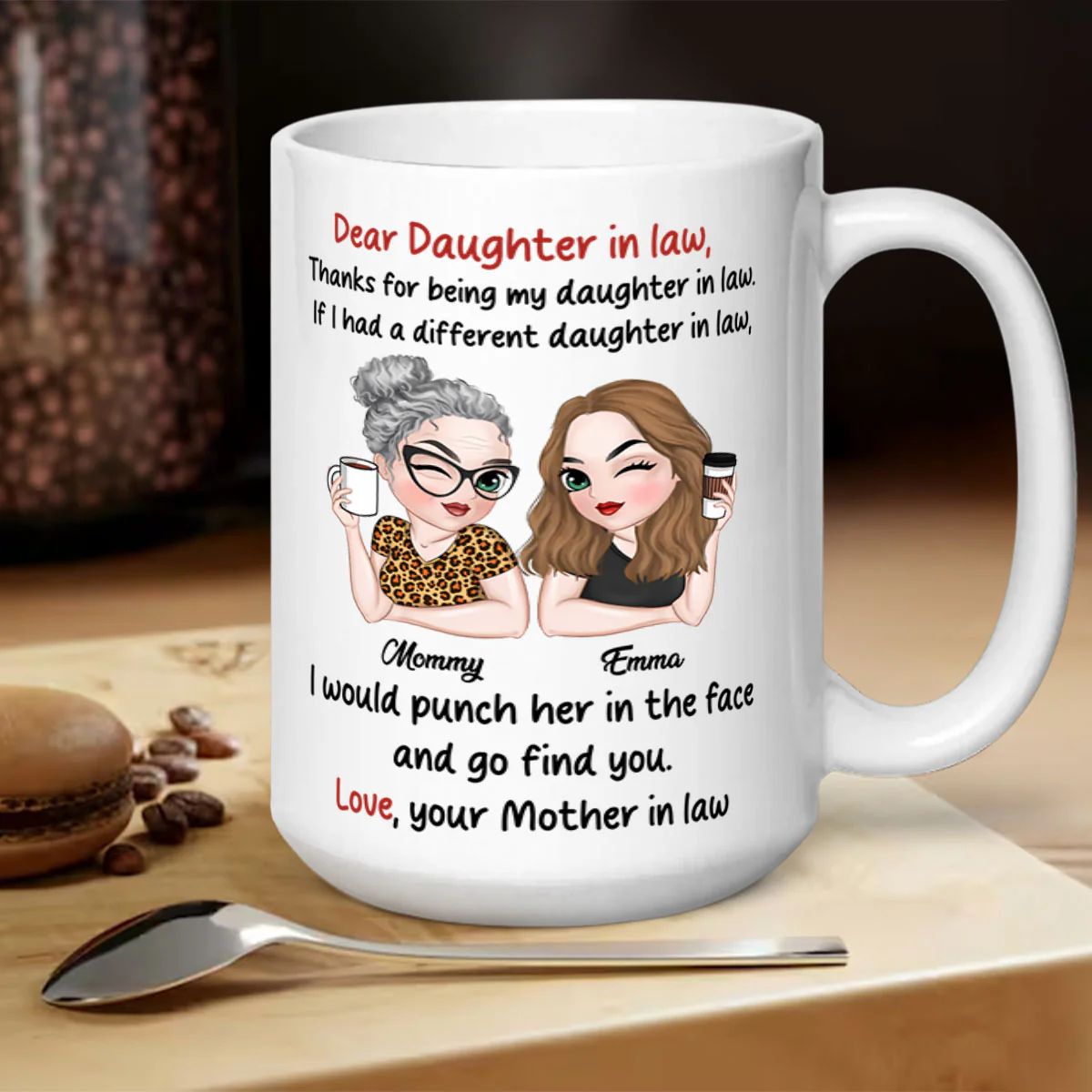 Dear Daughter In Law - Personalized Mug - Image 5