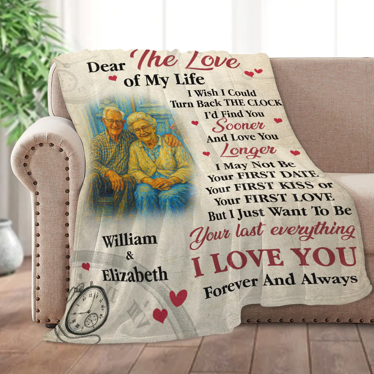 Dear The Love Of My Life - Personalized Fleece Blanket - Image 2