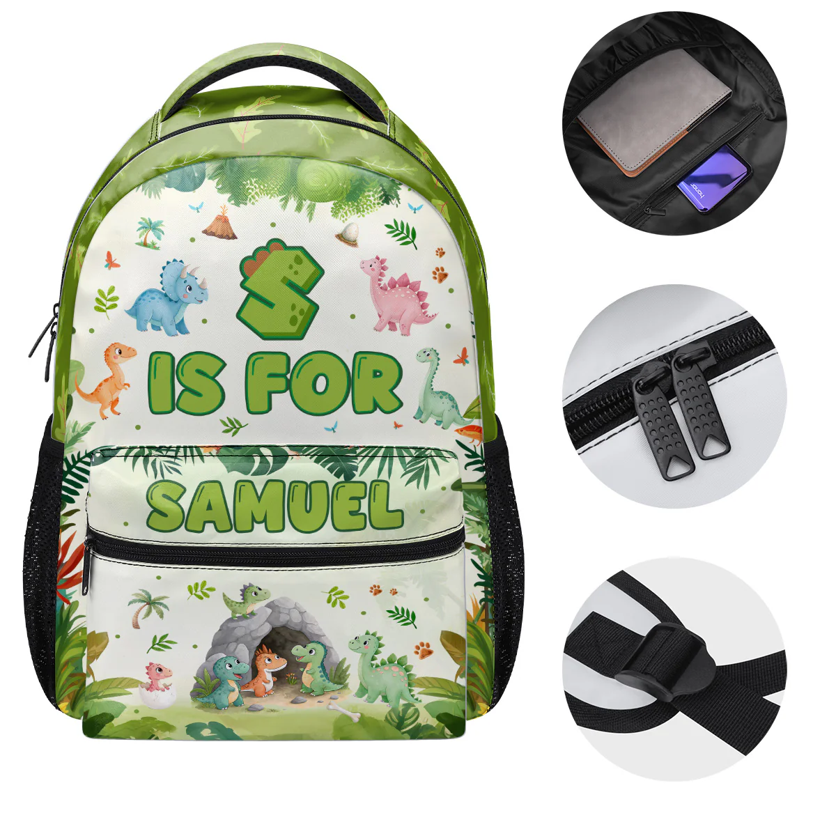 Dinosaur Kid's Name - Personalized Backpack - Image 7