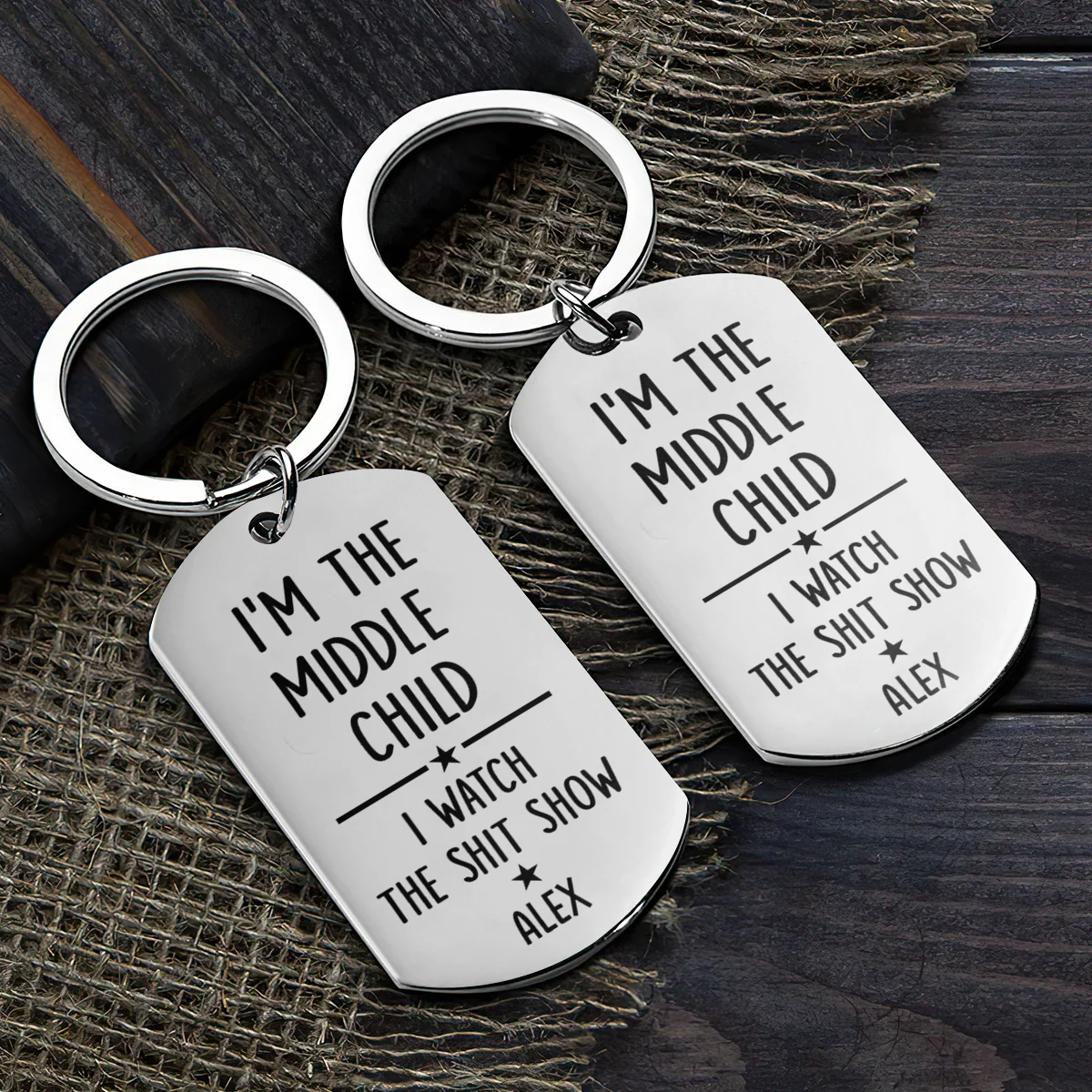 Don't Do Stupid Shit - Personalized Stainless Steel Keychain - Image 3