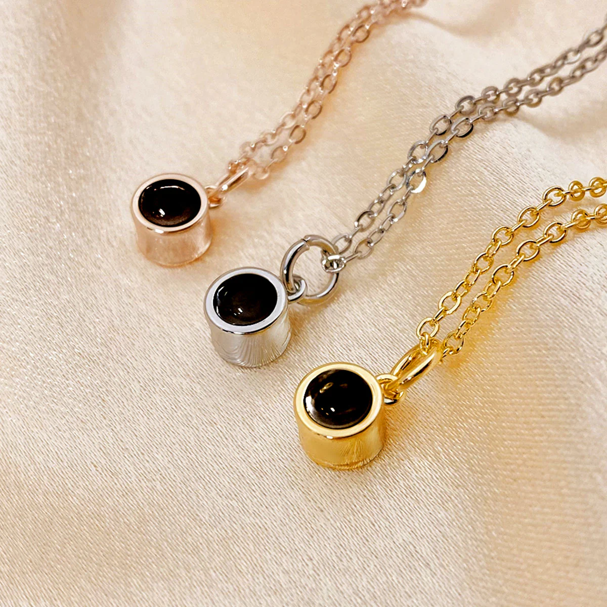 Don't Think We're Far Apart - Personalized Photo Projection Necklace - Image 7