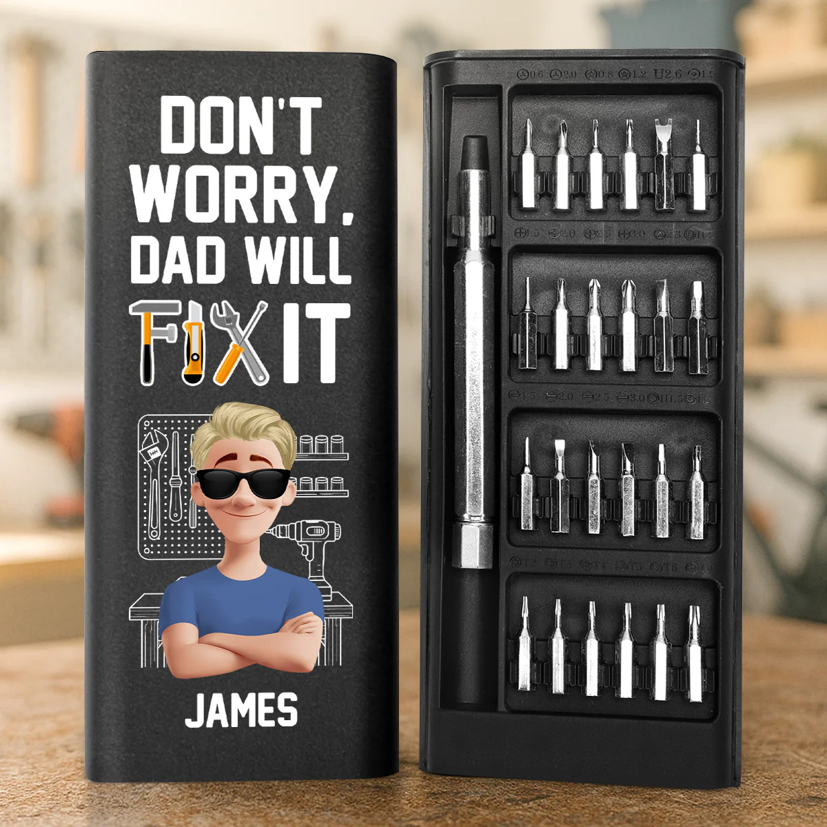 Don't Worry Dad Will Fix It - Personalized Screwdriver Set