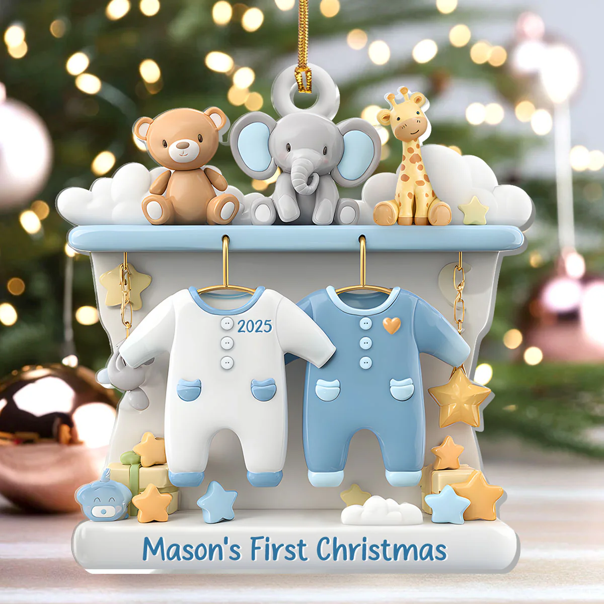 Dream Big, Little One - Personalized 1-Layer Acrylic Ornament - Image 4