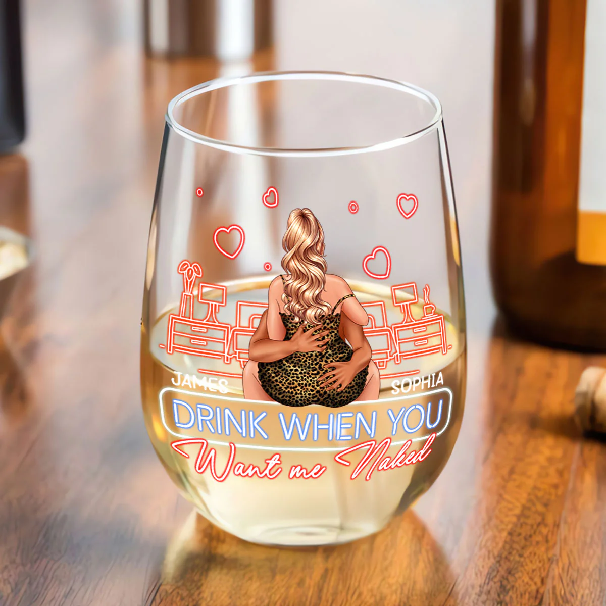 Drink It - Personalized Stemless Wine Glass - Image 4