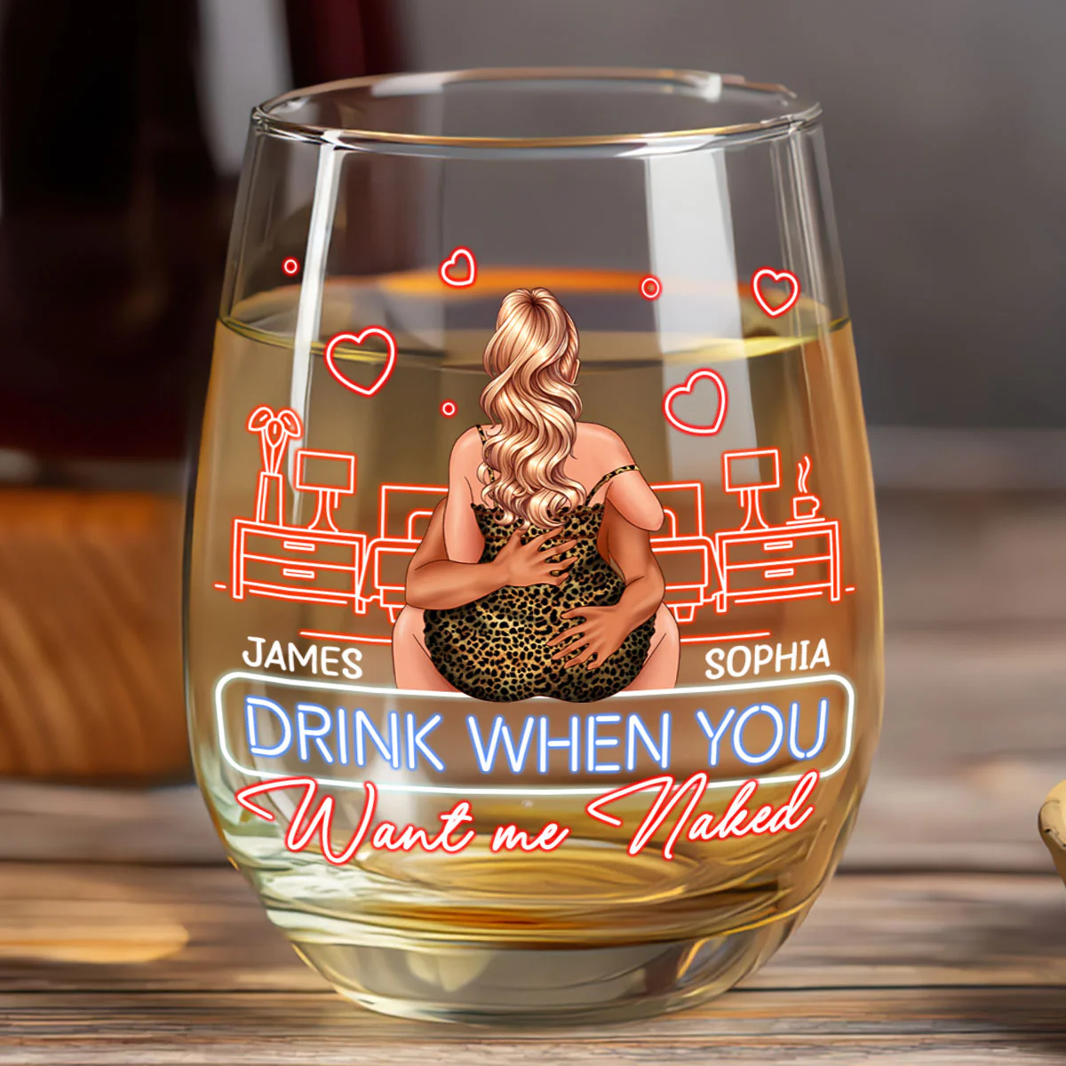 Drink It - Personalized Stemless Wine Glass - Image 6
