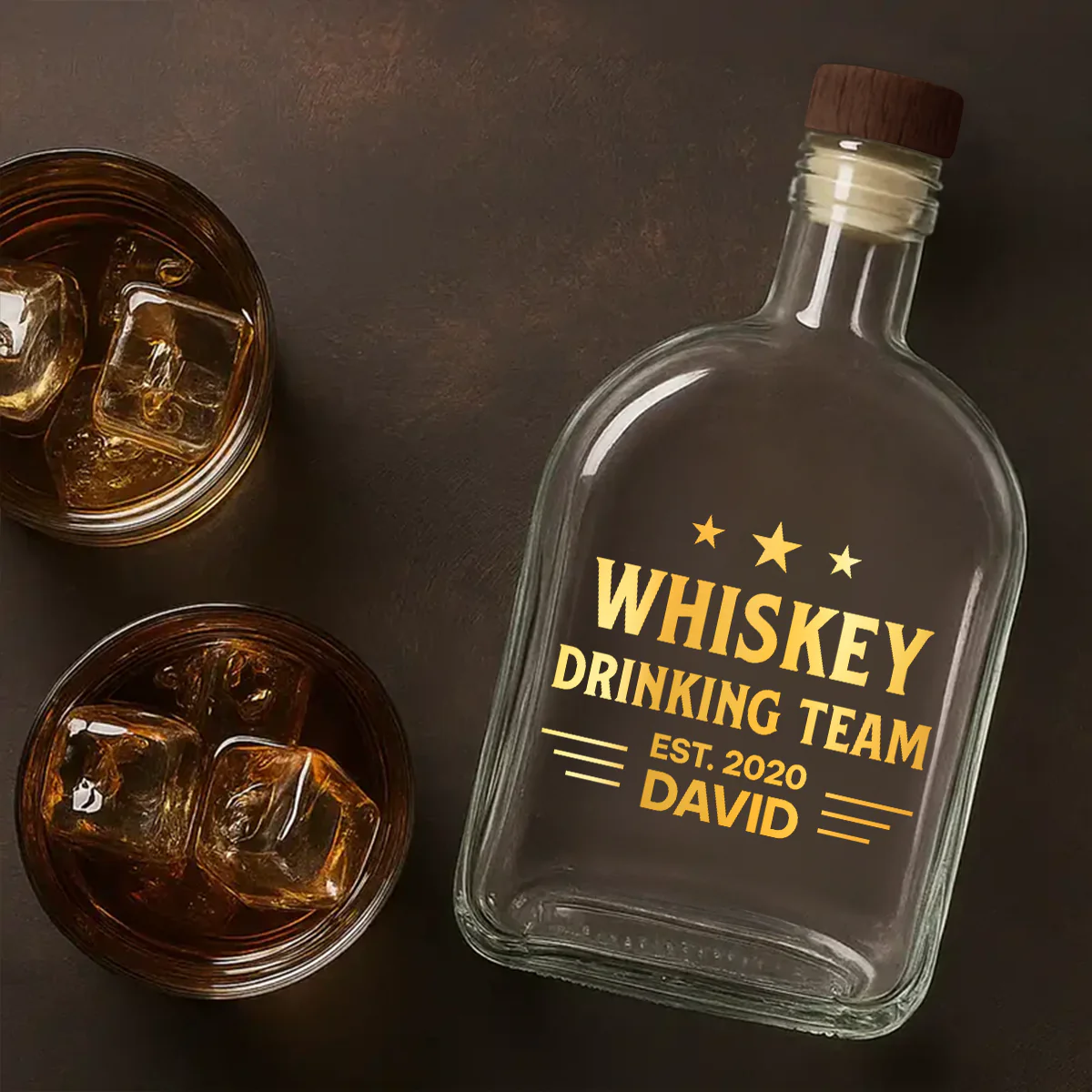 Drinking Team Forever - Personalized Whiskey Bottle - Image 2