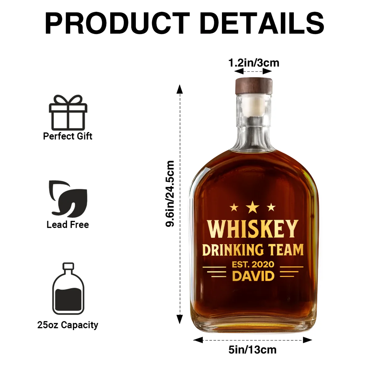 Drinking Team Forever - Personalized Whiskey Bottle - Image 4