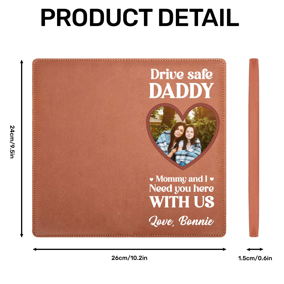 Drive Safe Daddy, Mommy And I Need You Here With Us - Personalized Car Registration And Insurance Holder - Image 7