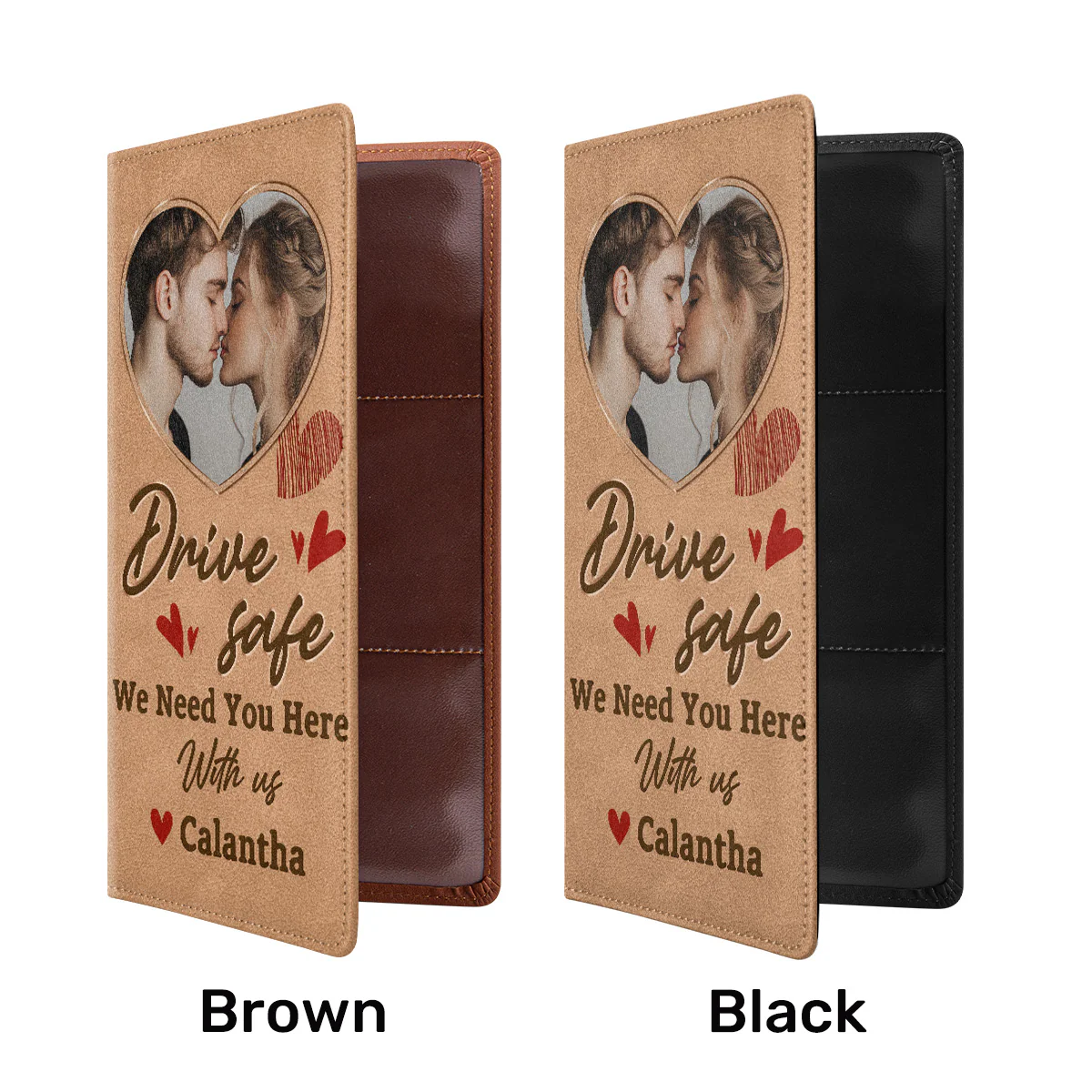 Drive Safe I Need You Here With Me - Personalized Car Registration And Insurance Holder - Image 2