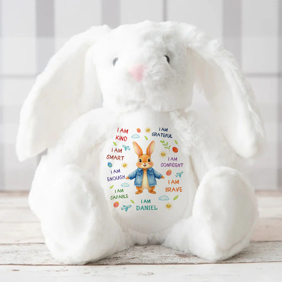 Easter Bunny Gift I Am - Personalized Stuffed Bunny - Image 3