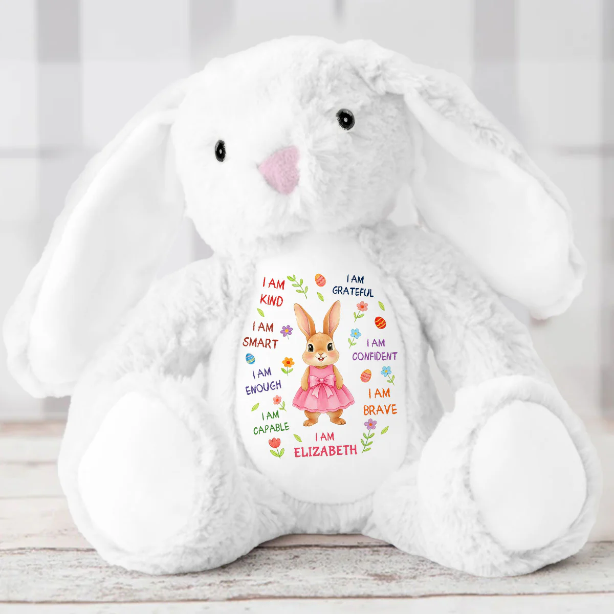 Easter Bunny Gift I Am - Personalized Stuffed Bunny - Image 5