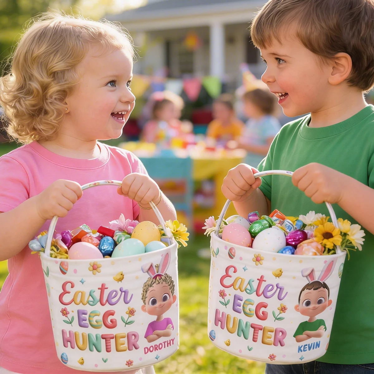 Easter Egg Hunter - Personalized Easter Basket - Image 3