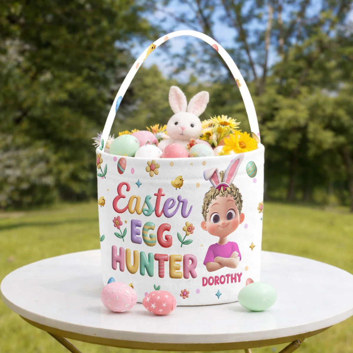 Easter Egg Hunter - Personalized Easter Basket - Image 4