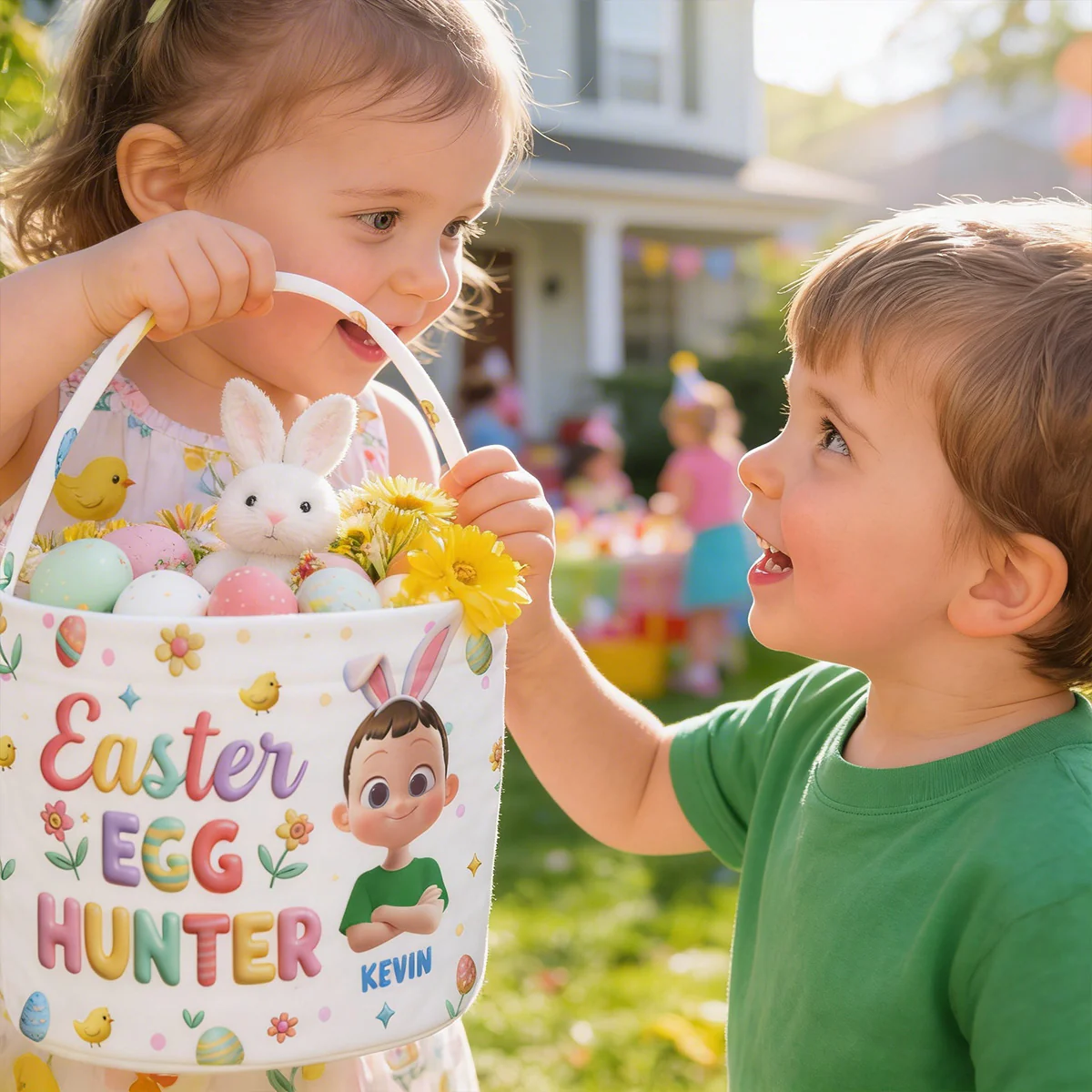 Easter Egg Hunter - Personalized Easter Basket - Image 5