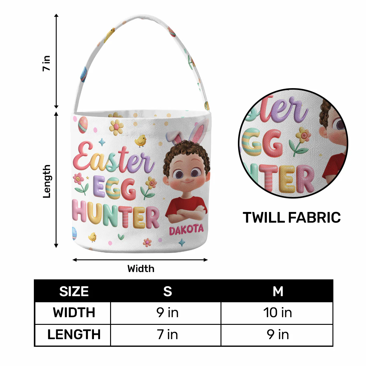 Easter Egg Hunter - Personalized Easter Basket - Image 7