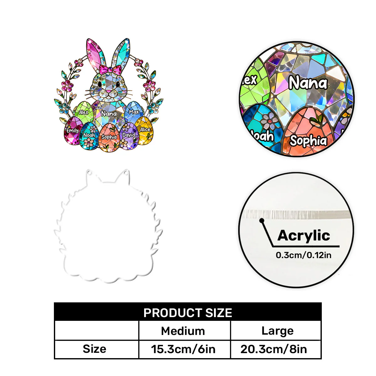 Easter Gifts For Mother's Day - Personalized Acrylic Suncatcher - Image 7