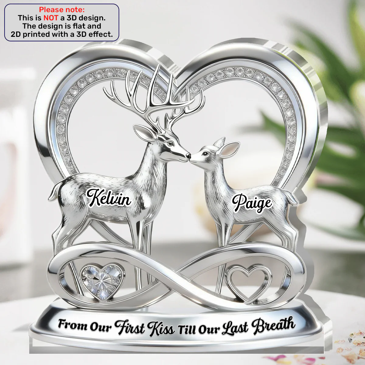 Endless Love Keepsake - Personalized Custom Shaped Acrylic Plaque