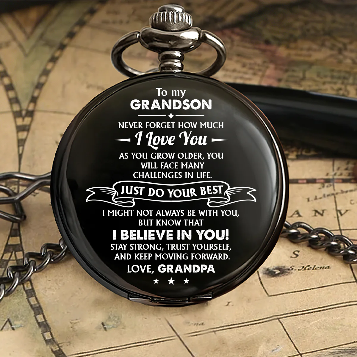Enjoy The Ride, Come Home Safe - Personalized Pocket Watch - Image 5