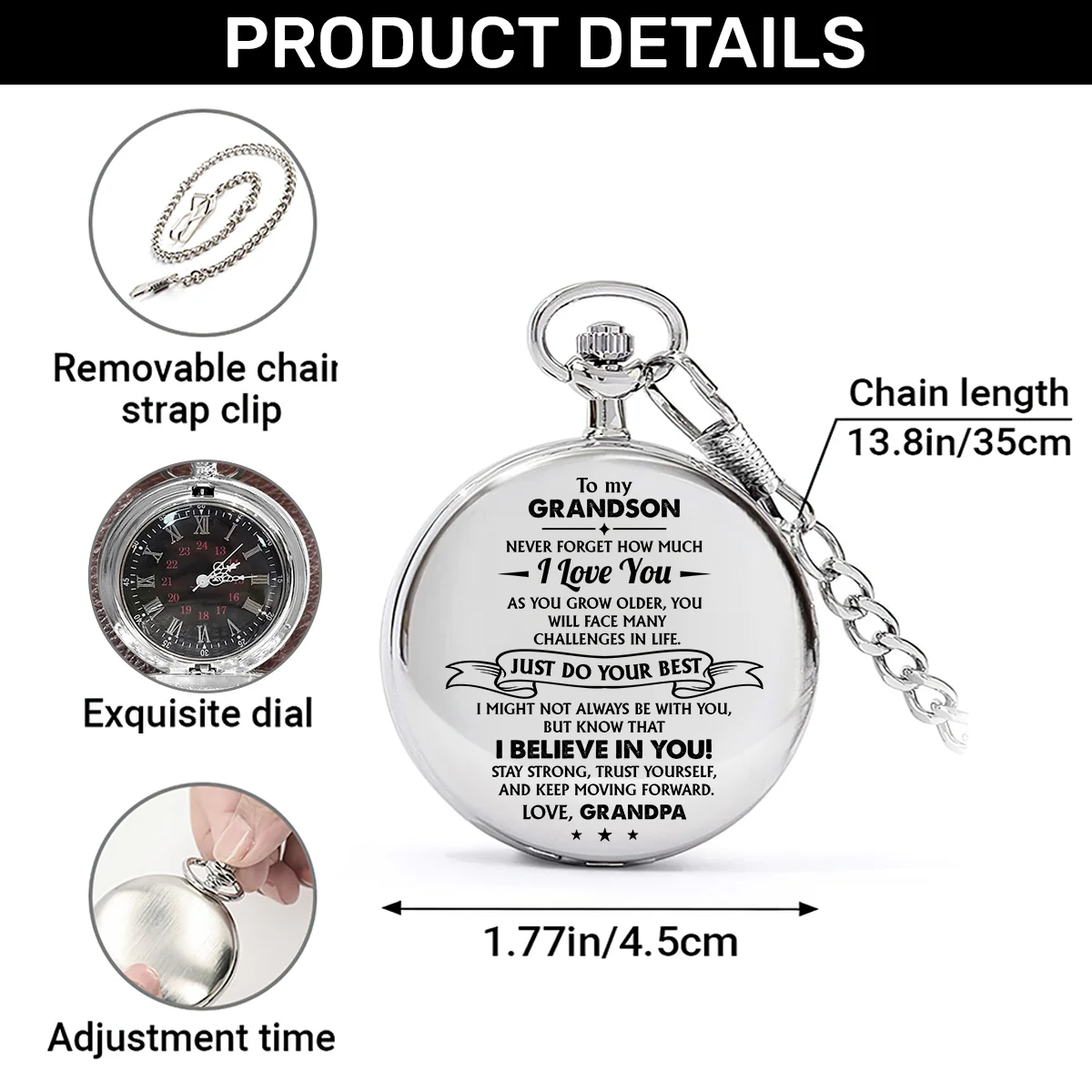 Enjoy The Ride, Come Home Safe - Personalized Pocket Watch - Image 7