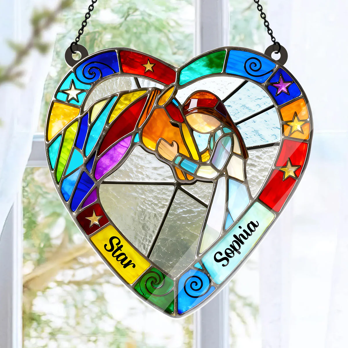 Equestrian Bond - Personalized Acrylic Suncatcher - Image 6