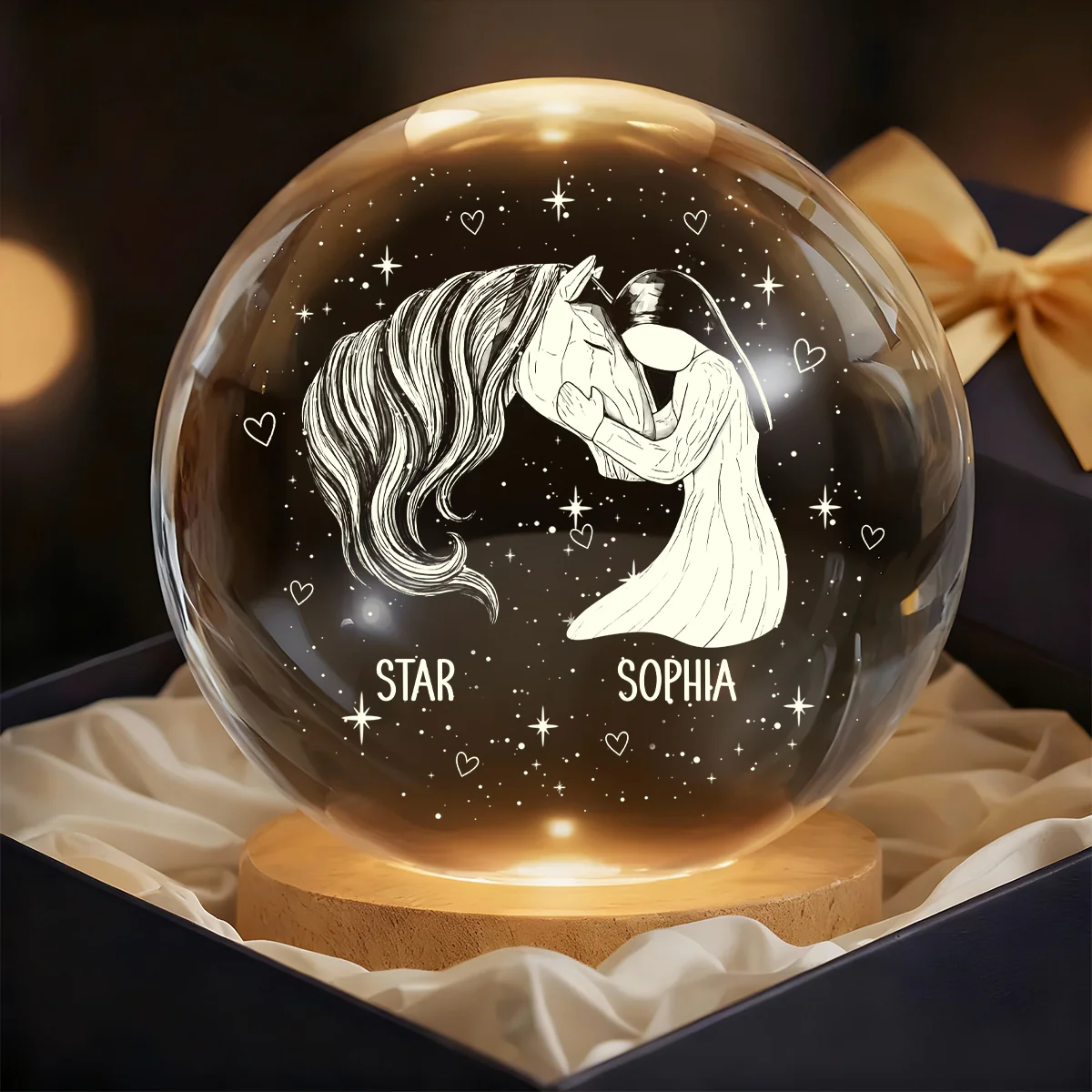 Equestrian Bond - Personalized Crystal Ball Night Light - Image 7