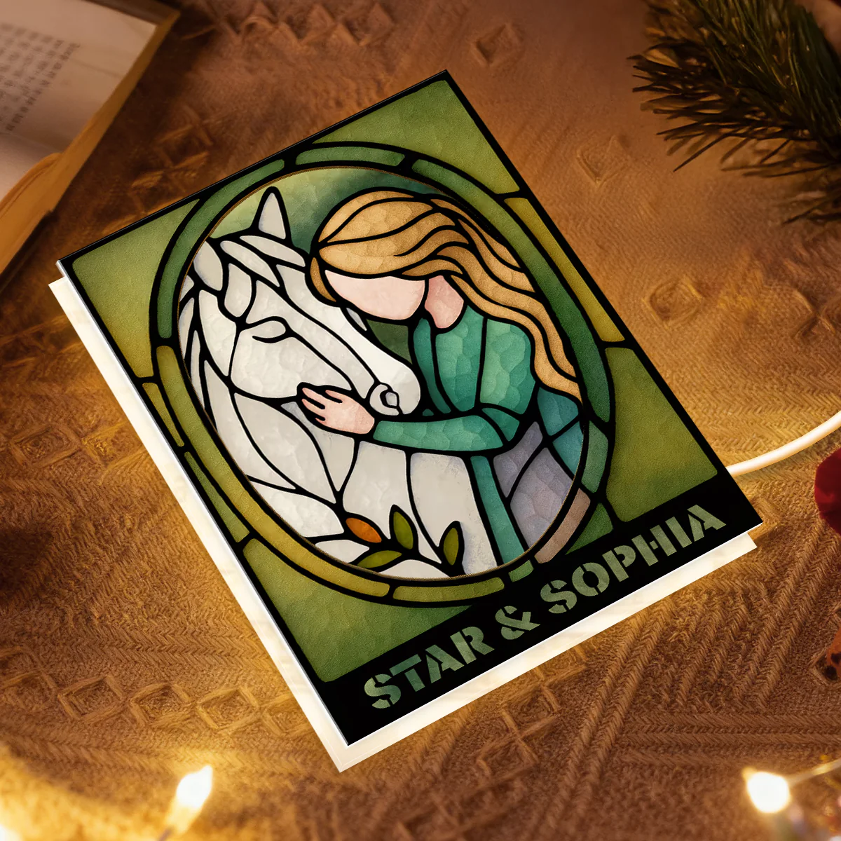 Equestrian Bond That Can't Be Broken - Personalized Light Box - Image 3