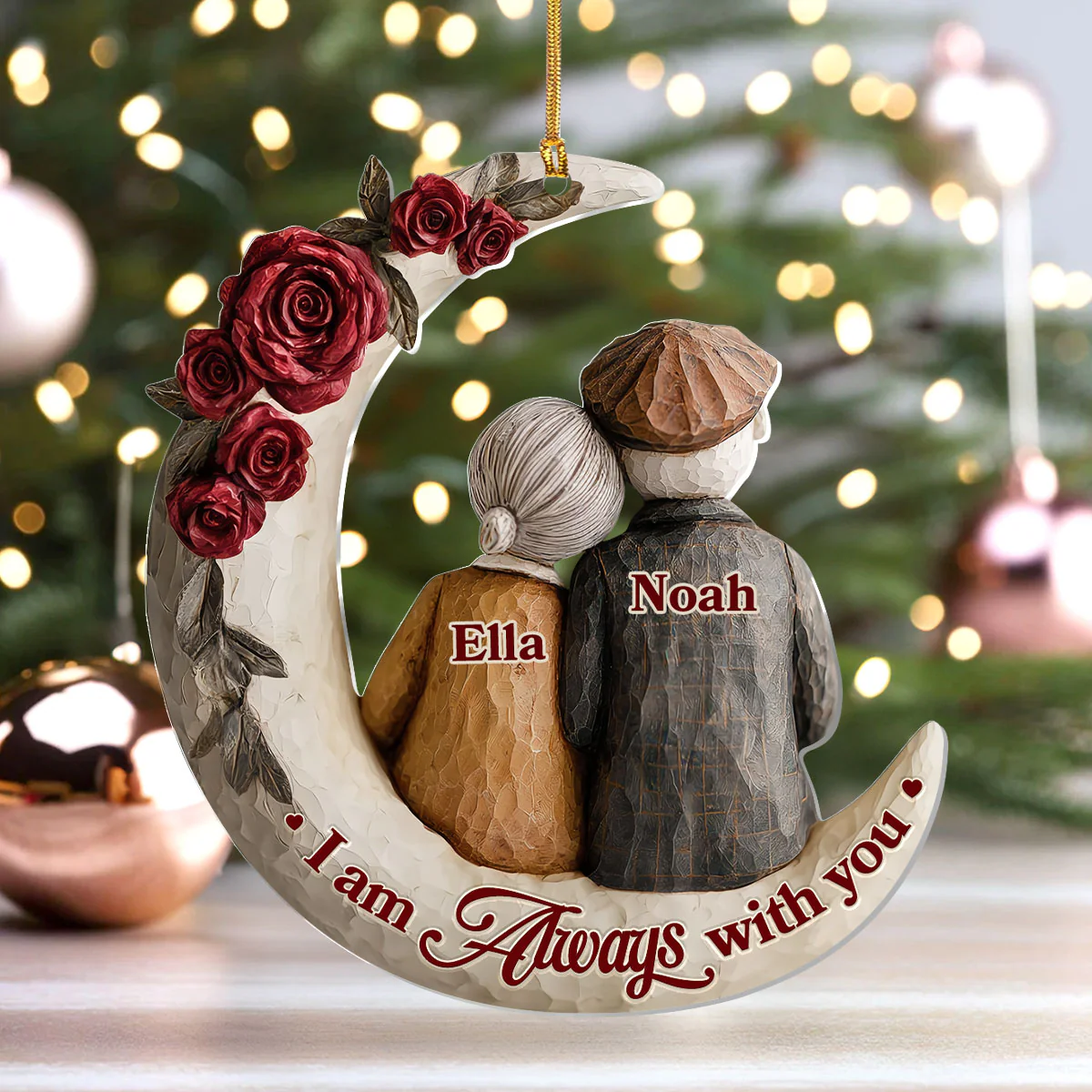 Eternal Bond From Our First Kiss To Heaven - Personalized 1-Layer Acrylic Ornament - Image 4