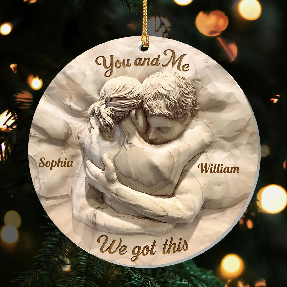 Eternal Carve - Personalized 1-Layer Acrylic Ornament