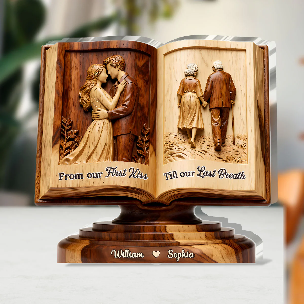 Eternal Pages Our Story - Personalized Custom Shaped Acrylic Plaque - Image 3