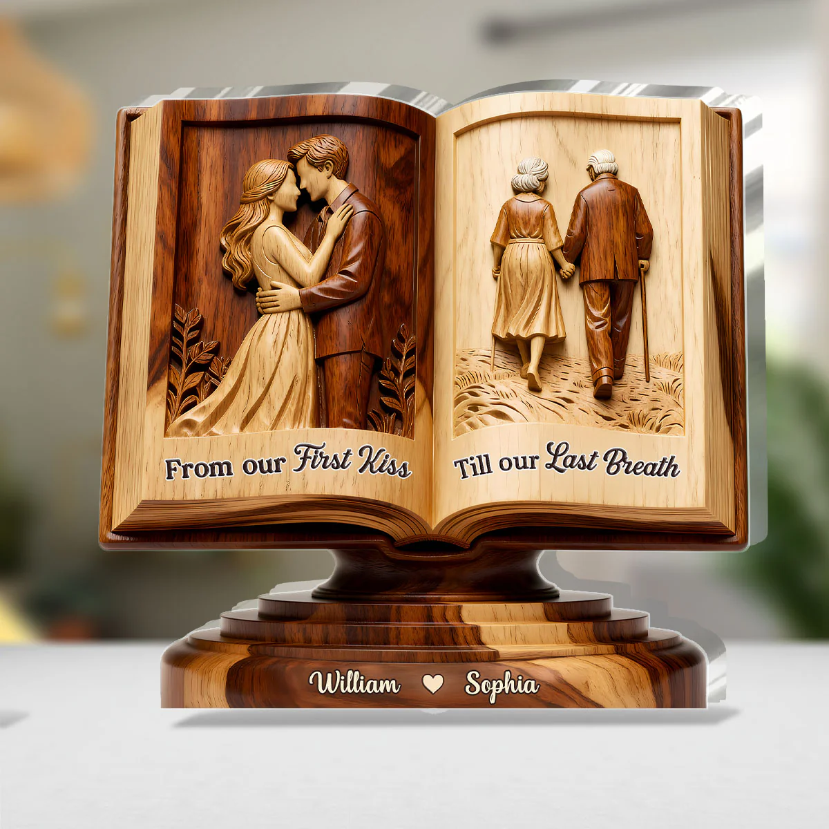Eternal Pages Our Story - Personalized Custom Shaped Acrylic Plaque - Image 4