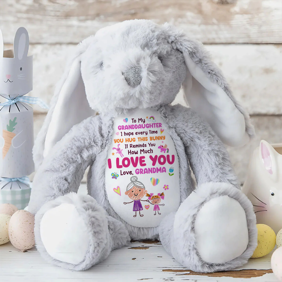 Every Hug, My Love Stays With You - Personalized Stuffed Bunny - Image 8