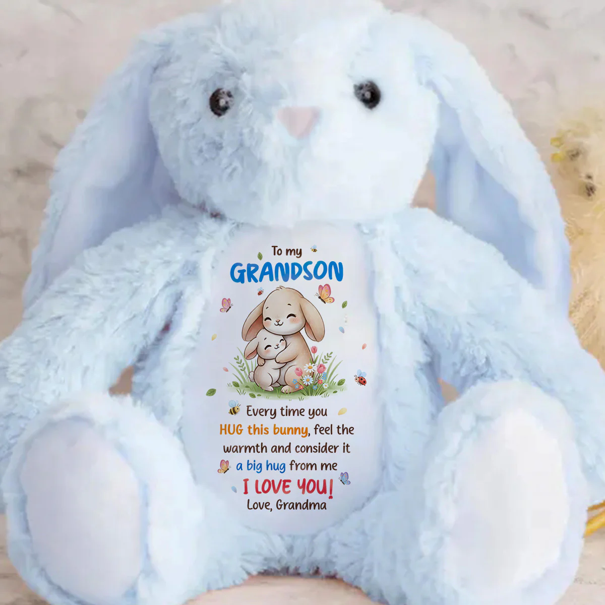 Every Time You Hug This Bunny - Personalized Stuffed Bunny - Image 4