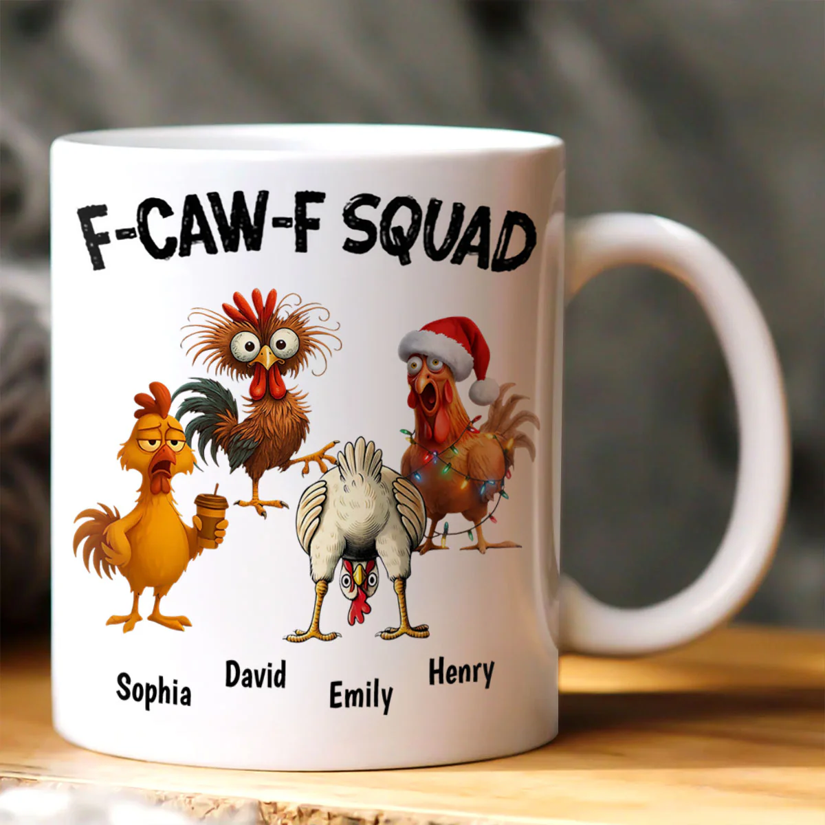 F-Caw-F Squad - Personalized Ceramic Coffee Mug
