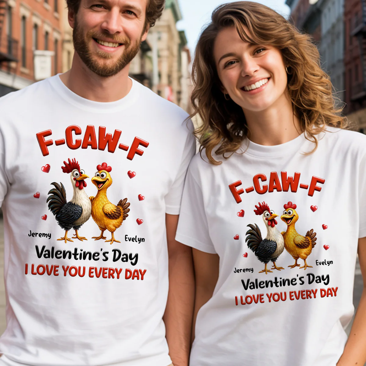 F-CAW-F Valentine's Day - Personalized 2D Unisex T-shirt